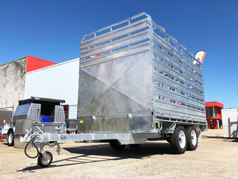 12×7 FLAT TOP CATTLE / LIVESTOCK TRAILER FOR SALE (3500KG ATM) - Image 2