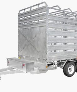 12×7 HYDRAULIC FLAT TOP CATTLE / LIVESTOCK TRAILER FOR SALE (3500KG ATM)
