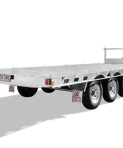 19×8 HEAVY DUTY TRI-AXLE FLAT DECK TRAILER FOR SALE - Image 2