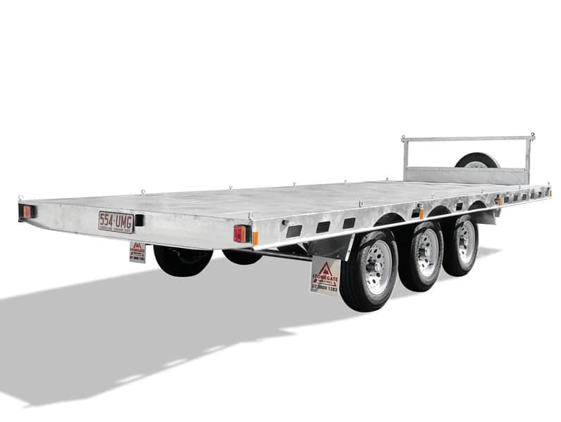 19×8 HEAVY DUTY TRI-AXLE FLAT DECK TRAILER FOR SALE - Image 2