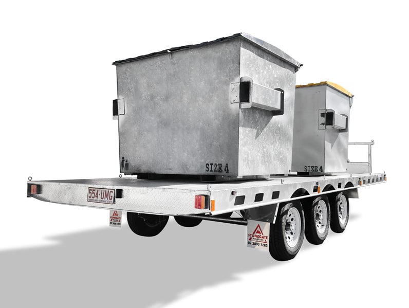 19×8 HEAVY DUTY TRI-AXLE FLAT DECK TRAILER FOR SALE - Image 4