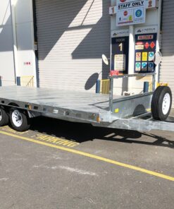 19×8 HEAVY DUTY TRI-AXLE FLAT DECK TRAILER FOR SALE - Image 7