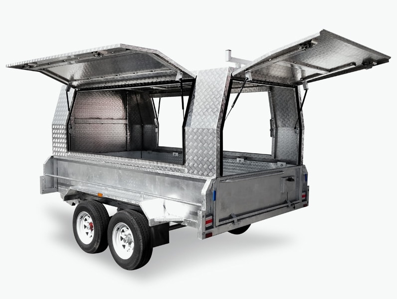 10×5 TANDEM BUILDERS / TRADESMAN TRAILER FOR SALE (ALUMINIUM CANOPY) - Image 5