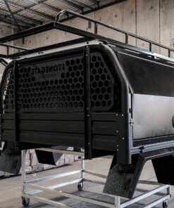 TRADIE ELITE FLAT PLATE DUAL CAB UTE TRAY & CANOPY COMBO PACKAGE BLACK POWDER-COATED - Image 6