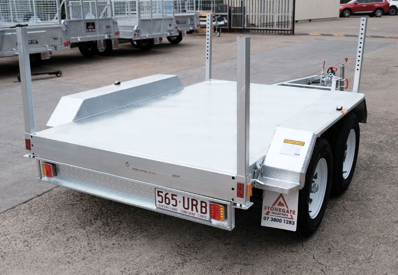 8×5 TANDEM FLAT TOP TRAILER FOR SALE - Image 2