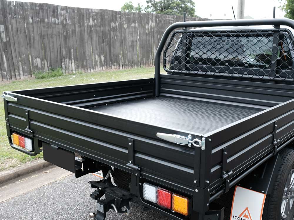 1650MM ALUMINIUM BLACK POWDER-COATED DUAL CAB UTE TRAY – SHORTENED - Image 3