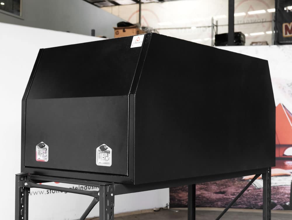 (C2) 1000MM ALUMINIUM HALF CANOPY – BLACK POWDER-COATED - Image 2