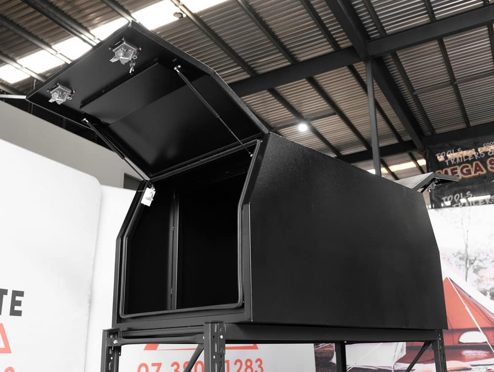 (C2) 1000MM ALUMINIUM HALF CANOPY – BLACK POWDER-COATED - Image 3