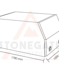 (C2) 1000MM ALUMINIUM HALF CANOPY – FLAT PLATE - Image 5