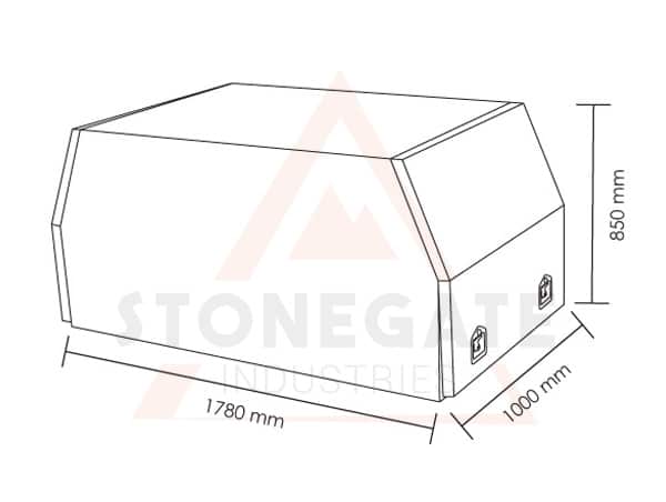 (C2) 1000MM ALUMINIUM HALF CANOPY – FLAT PLATE - Image 5
