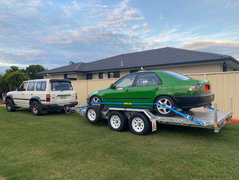 16×6.6 HYDRAULIC TILT CAR TRAILER FOR SALE (3000KG ATM) - Image 4