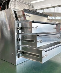 CD2 ALUMINIUM UTE CANOPY 4 DRAWERS TOOLBOX FOR SALE SLIDE-OUT DRAWERS (600MM X 430MM X 620MM) - Image 4