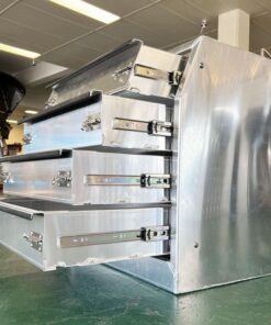 CD2 ALUMINIUM UTE CANOPY 4 DRAWERS TOOLBOX FOR SALE SLIDE-OUT DRAWERS (600MM X 430MM X 620MM) - Image 3