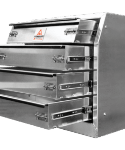 CD2 ALUMINIUM UTE CANOPY 4 DRAWERS TOOLBOX FOR SALE SLIDE-OUT DRAWERS (600MM X 430MM X 620MM)