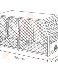 (DC1) 700MM ALUMINIUM DOG BOX – FULL MESH - Image 8