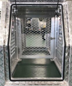 (DC3) 700MM ALUMINIUM DOG BOX – CHECKER PLATE - Image 10