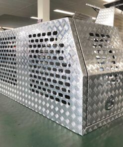 Alternative view of (DC3) 700MM ALUMINIUM DOG BOX – CHECKER PLATE