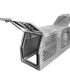 (DC3) 700MM ALUMINIUM DOG BOX – CHECKER PLATE - Image 4