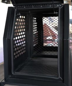 (DC5) 700MM ALUMINIUM DOG BOX – BLACK POWDER-COATED - Image 9