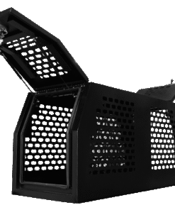 (DC5) 700MM ALUMINIUM DOG BOX – BLACK POWDER-COATED