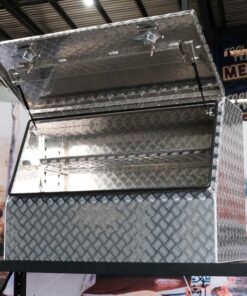F3 ALUMINIUM 3/4 HALF SIDE OPENING UTE TOOLBOX FOR SALE WITH ADJUSTABLE SHELF (1200MM X 600MM X 850MM) - Image 5