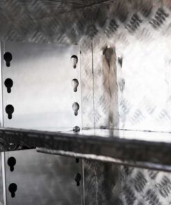 F4 ALUMINIUM 3/4 HALF SIDE OPENING UTE TOOLBOX FOR SALE WITH ADJUSTABLE SHELF (1700MM X 600MM X 850MM) - Image 7