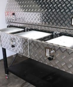 F5 ALUMINIUM 3/4 HALF SIDE OPENING DOOR TOOLBOX WITH 3 SLIDE-OUT DRAWERS (1700MM X 600MM X 850MM) - Image 4