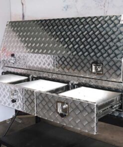 F5 ALUMINIUM 3/4 HALF SIDE OPENING DOOR TOOLBOX WITH 3 SLIDE-OUT DRAWERS (1700MM X 600MM X 850MM) - Image 5