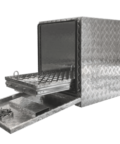 FG1 ALUMINIUM FRIDGE BOX SLIDEOUT GENERATOR BOX FOR SALE (1060MM X 580MM X 760MM)