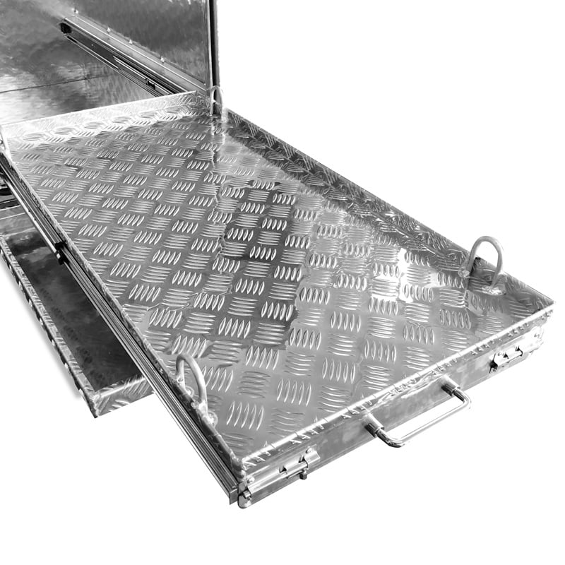 FG1 ALUMINIUM FRIDGE BOX SLIDEOUT GENERATOR BOX FOR SALE (1060MM X 580MM X 760MM) - Image 3