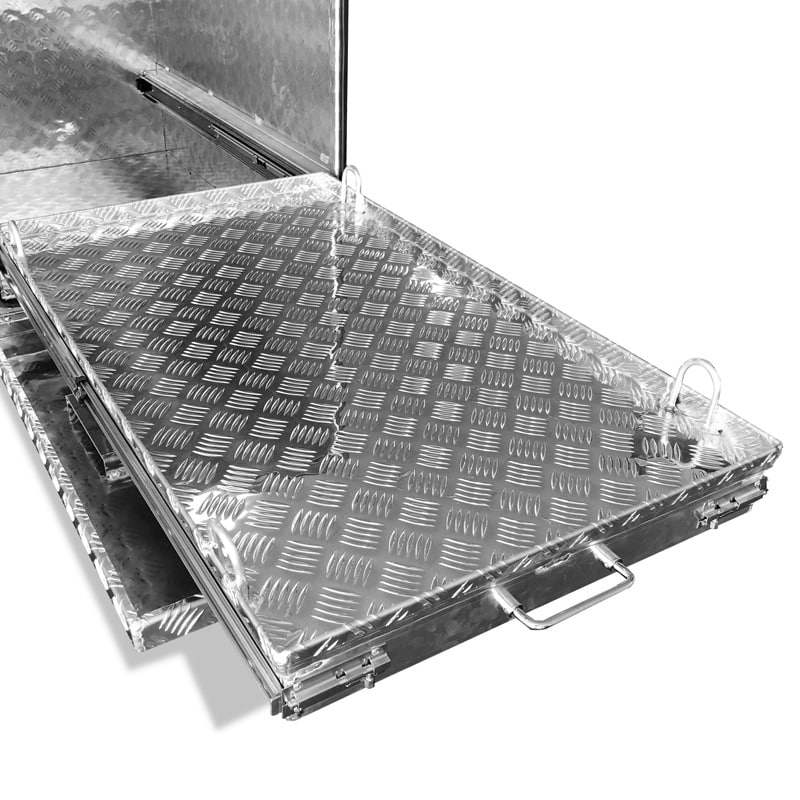FG2 ALUMINIUM FRIDGE BOX SLIDEOUT GENERATOR BOX FOR SALE (1060MM X 680MM X 860MM) - Image 3