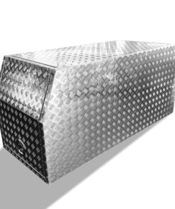 Alternative view of (FG4) 700MM ALUMINIUM HALF FRIDGE BOX HALF CANOPY – CHECKER PLATE