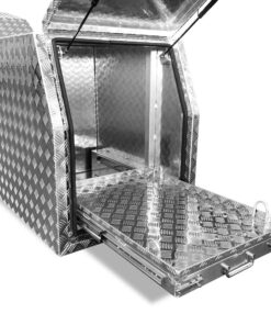 (FG4) 700MM ALUMINIUM HALF FRIDGE BOX HALF CANOPY – CHECKER PLATE - Image 4