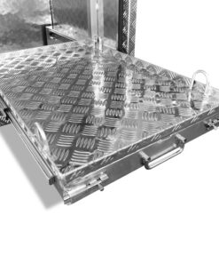 (FG4) 700MM ALUMINIUM HALF FRIDGE BOX HALF CANOPY – CHECKER PLATE - Image 5