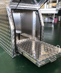 (FG4) 700MM ALUMINIUM HALF FRIDGE BOX HALF CANOPY – CHECKER PLATE - Image 10