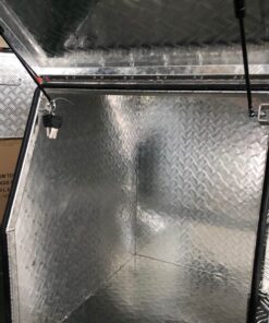 (DC2) 700MM ALUMINIUM HALF DOG BOX HALF CANOPY – CHECKER PLATE - Image 4