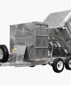 HYDRAULIC GARDENING MOWER TRAILER WITH 8×5 TILT TRAY & FRONT MOWER BOX