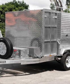 HYDRAULIC GARDENING MOWER TRAILER WITH 8×5 TILT TRAY & FRONT MOWER BOX - Image 4