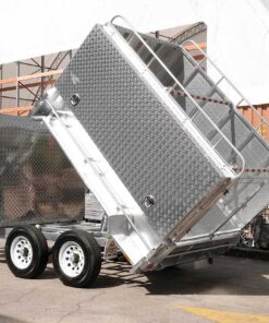 HYDRAULIC GARDENING MOWER TRAILER WITH 8×5 TILT TRAY & FRONT MOWER BOX - Image 3