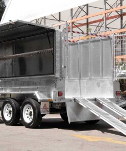 HYDRAULIC GARDENING MOWER TRAILER WITH 8×5 TILT TRAY & FRONT MOWER BOX - Image 6
