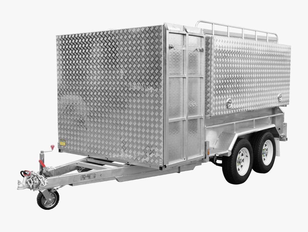 10×6 HEAVY DUTY TANDEM LAWN MOWER TRAILER FOR SALE WITH ENCLOSED MOWER BOX (1990KG~2800KG ATM)