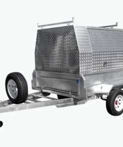 10×6 TANDEM BUILDERS / TRADESMAN TRAILER FOR SALE (ALUMINIUM CANOPY)