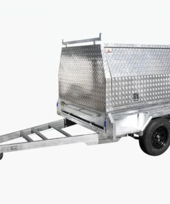 8×5 TANDEM TRADESMAN / BUILDERS TRAILER FOR SALE (ALUMINIUM CANOPY)