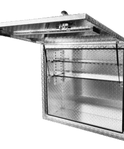 TK1 FULL SIDE OPENING DOOR TRUCK BOX FOR SALE WITH 2 SHELVES (1400MM X 600MM X 1200MM)