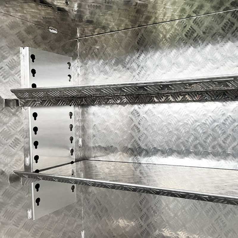 TK4 FULL SIDE OPENING DOOR TRUCK BOX FOR SALE WITH 2 SHELVES (1900MM X 600MM X 1200MM) - Image 4