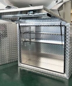 TK1 FULL SIDE OPENING DOOR TRUCK BOX FOR SALE WITH 2 SHELVES (1400MM X 600MM X 1200MM) - Image 5