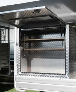 TK1 FULL SIDE OPENING DOOR TRUCK BOX FOR SALE WITH 2 SHELVES (1400MM X 600MM X 1200MM) - Image 3