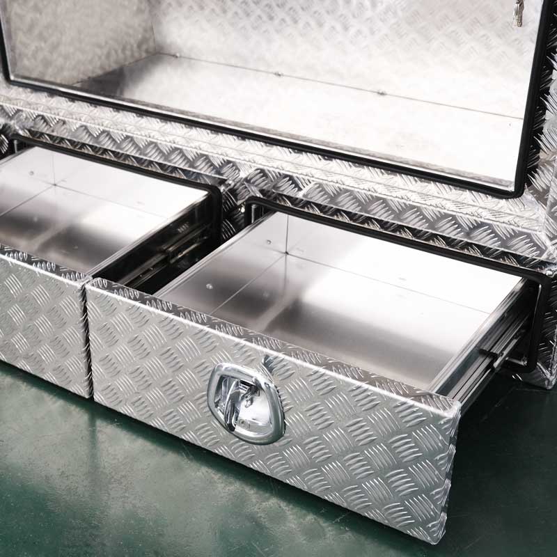 TK2 FULL SIDE OPENING DOOR TRUCK BOX FOR SALE WITH 2 SLIDE-OUT DRAWERS (1400MM X 600MM X 1200MM) - Image 6