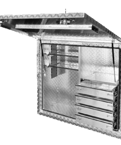 TK3 FULL SIDE OPENING DOOR TRUCK BOX FOR SALE WITH 4 BUILT-IN DRAWERS (1400MM X 600MM X 1200MM)