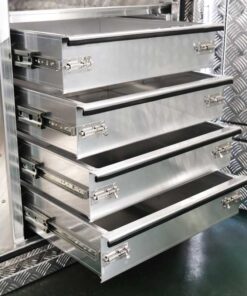 TK6 FULL SIDE OPENING DOOR TRUCK BOX FOR SALE WITH 4 BUILT-IN DRAWERS (1900MM X 600MM X 1200MM) - Image 4
